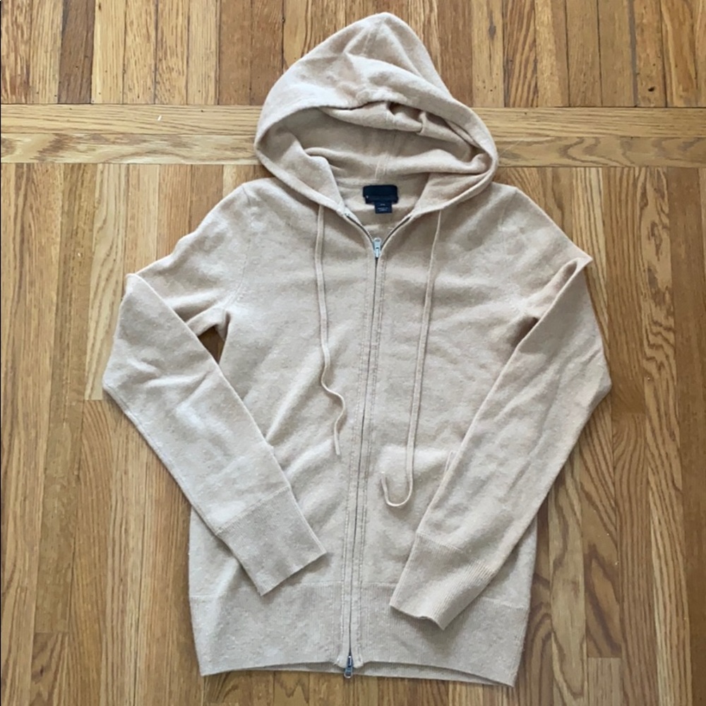 J Crew Cashmere Zip Up Hoodie